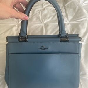 Coach bag, dark sky blue. Used but great condition.